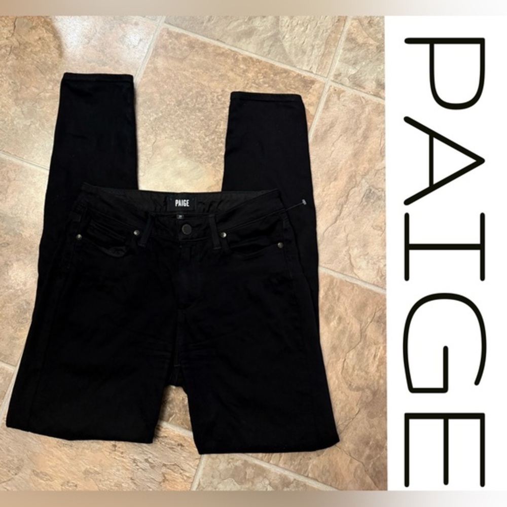 PAIGE Hoxton Ultra Skinny Pants Black Women’s Size 26 Made in USA - Picture 2 of 6